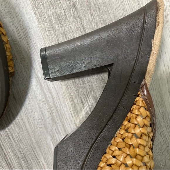 ☀️Mudd|chunky wooden heel with woven strap - Picture 2 of 7